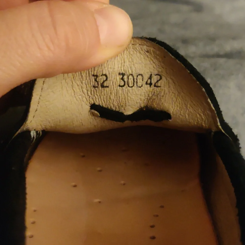 Dar2 Boy/Girl Black Suede Leather Mocassin/Loafer Sz 1 (32) Y2K Luxury Retro